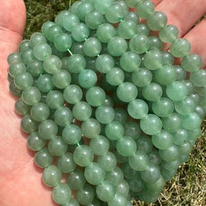 Green Aventurine Bead Strands - 6mm or 8mm Beads - Green Aventurine Crystal Beads - Beads for Jewelry Making - Gemstone Beads - Round Beads