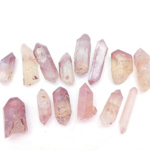 Raw Lithium Quartz Point (0.5&quot; - 4&quot;) Raw Lithium Quartz Crystal Point - Rough Lavender Lithium Quartz - Natural Lithium Quartz Point