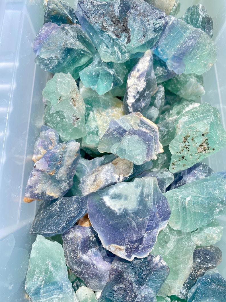 Raw Fluorite Crystal 0.5 3.5 Rough Fluorite from Mexico Rainbow Fluorite Crystal Rainbow Fluorite Stone Mexican Fluorite Raw image 7