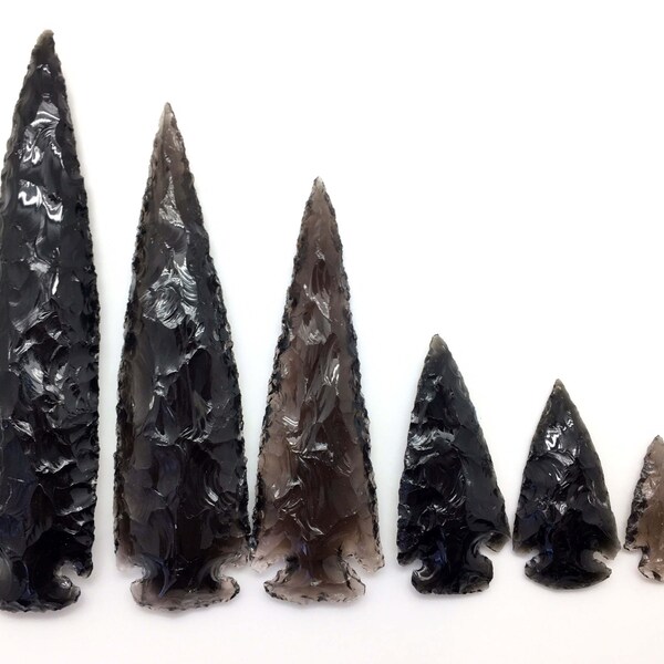 Black Obsidian Arrowhead - Arrow Decor - Stone Arrowhead - Black Obsidian Blade - Obsidian Arrowhead Carving - Black Obsidian Arrow Head