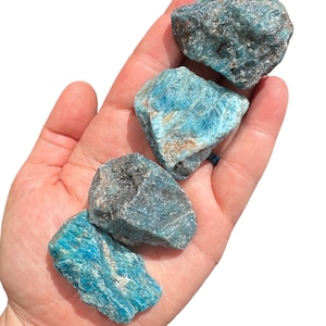 Raw Apatite Crystal Blue Apatite Natural Apatite Rough Apatite Raw Apatite Stone Healing Crystals & Stones Blue Apatite Raw 1.5" to 2"