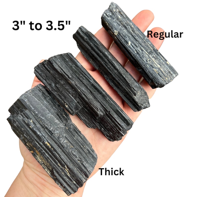 Raw Black Tourmaline Log 0.5 9 A-Grade Rough Black Tourmaline Stone Natural Black Tourmaline Crystal Several Sizes From Brazil image 5