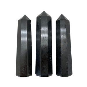 Black Tourmaline Stone Point (4&quot; - 7.5&quot;) - Black Tourmaline Crystal Point - Large Black Tourmaline Tower - Black Tourmaline Point - 25% Off