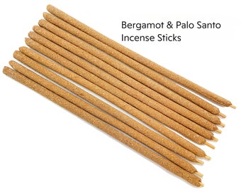 Bergamot & Palo Santo Incense Sticks (10 count per pack) - Palo Santo Incense - Bergamot Incense - Palo Santo Cleansing Sticks (Incense)