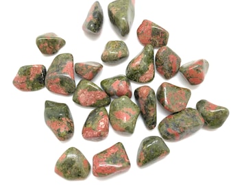 Unakite Tumbled Stone - Multiple Sizes Available - Tumbled Unakite Crystal - Polished Unakite Gemstone - Green and Pink Crystal