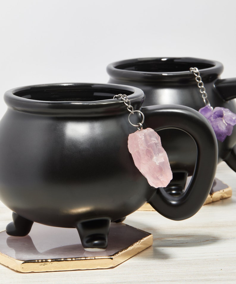 Raw Crystal Tea Infuser Loose Leaf Tea Steeper Cute Tea Strainer Rough Crystal Tea Ball Raw Stone Tea Steeper Tea Lover Gift image 6