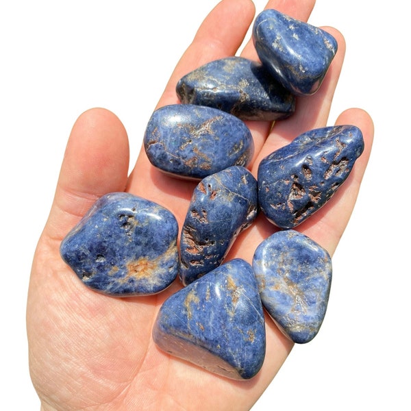 Tumbled Blue Sapphire Stone - Natural Blue Sapphire Tumbled Stones - Multiple Sizes Available - Blue Sapphire Gemstone - Polished Sapphire