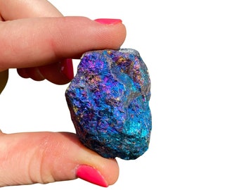 Raw Peacock Ore Crystal - Raw Chalcopyrite Stone - Healing Crystals & Stones - Raw Peacock Ore Stone - Rough Chalcopyrite Crystal