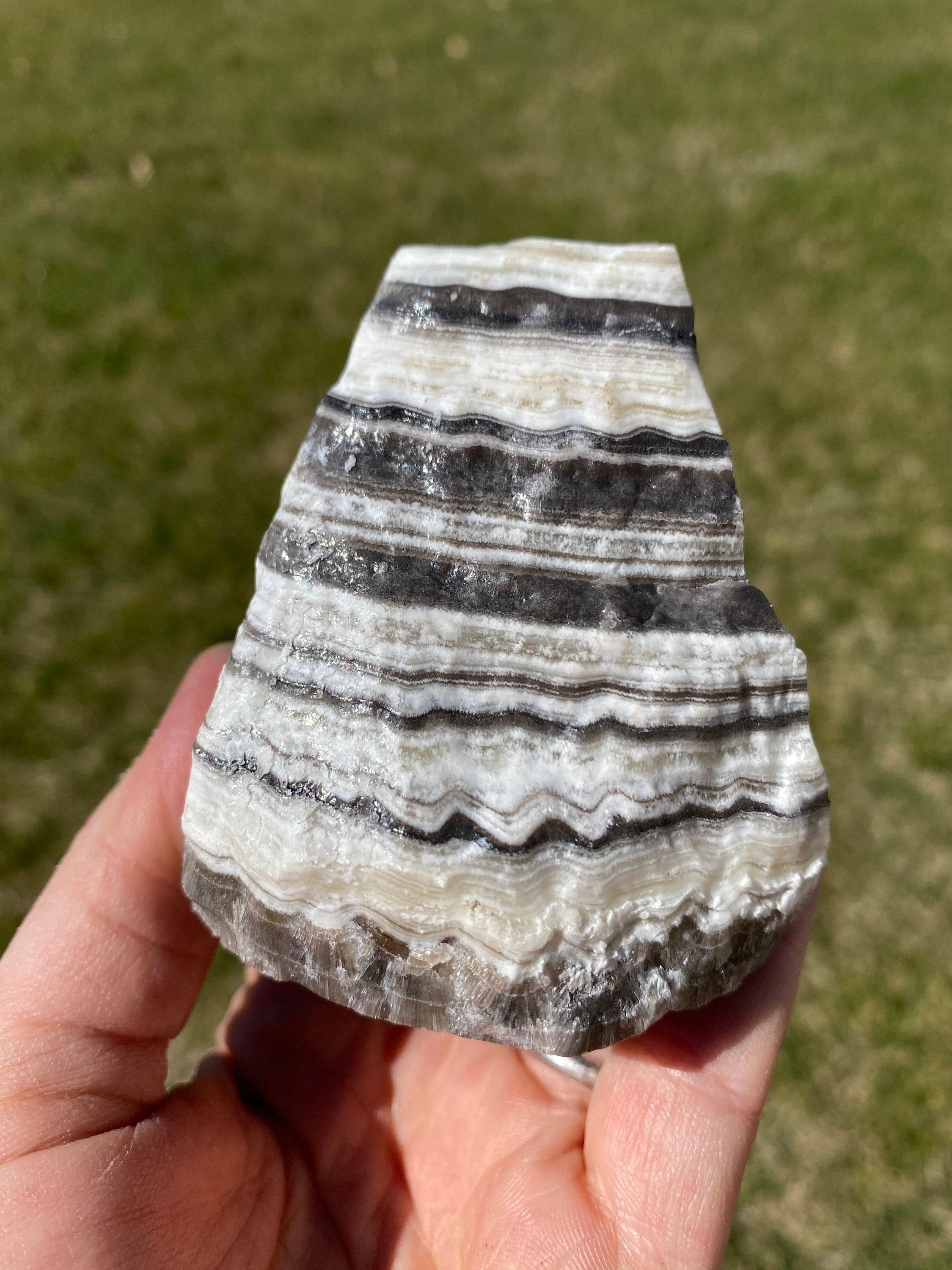 『2年保証』 Calcite Phantom Stone Zebra Raw - Stone Calcite Zebra - アクセサリー