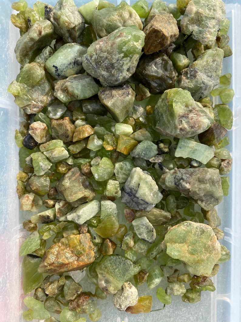 Raw Peridot 1 55 gram stones Rough Peridot Crystal Peridot Stone Healing Crystals & Stones Olivine or Chrysolite Peridot Chunk image 2