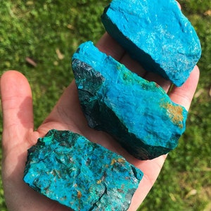 Raw Chrysocolla Stone from Peru - Rough Chrysocolla - Raw Stones - Healing Crystals & Stones - Raw Chrysocolla Crystal - Chrysocolla Rough