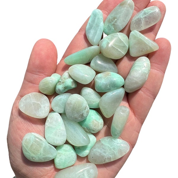 Garnierite Tumbled Stone - Multiple Sizes Available - Tumbled Garnierite Crystal - Polished Green Moonstone Gemstone - Green Healing Crystal