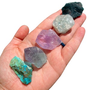 Pisces Zodiac Crystal Set - Raw Pisces Zodiac Crystals - Metaphysical Crystals - Astrology Gift - Rough Pisces Stone Kit - Pisces Birthstone image 1