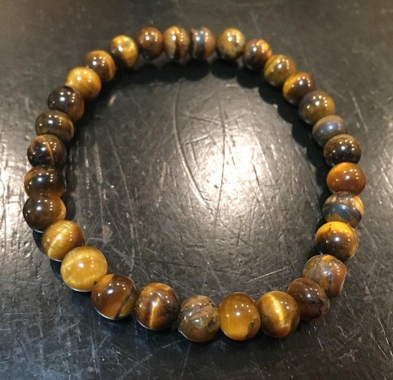 Tigers Eye - Tiger Eye Bracelet - Crystal Bracelet - Tigers Eye Jewelry - Elastic Bracelet - Stack Bracelet - Real Gemstone Bracelet