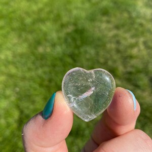 Clear Quartz Crystal Heart (0.75"-1.5") Tumbled Clear Quartz Heart Stone - Polished Crystal Clear Quartz - Clear Quartz Stone Heart image 5