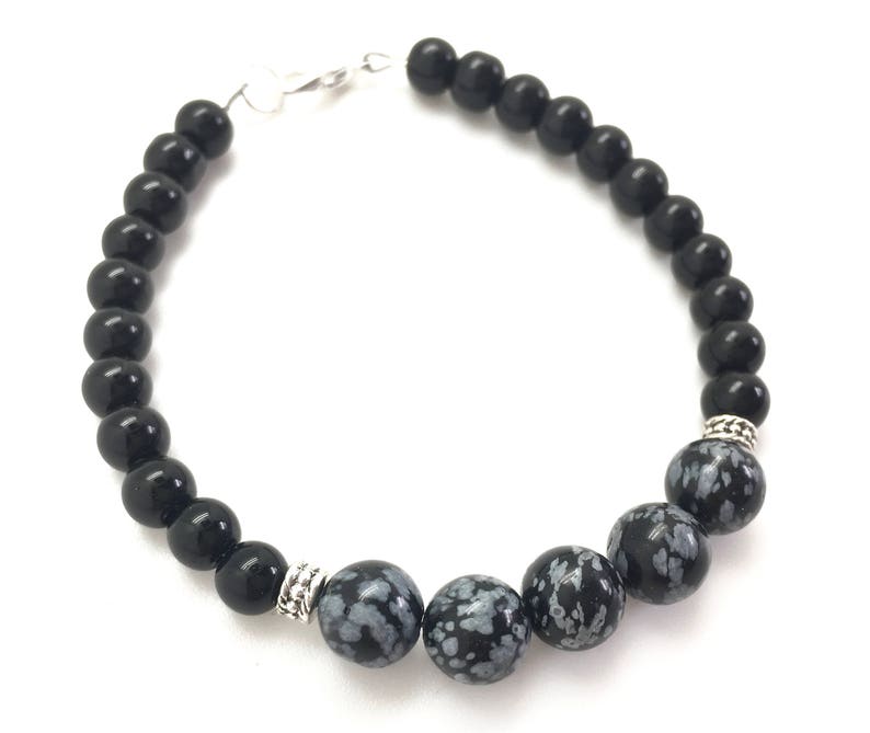 snowflake obsidian bracelet snowflake obsidian bracelet