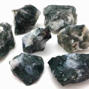 Raw Moss Agate Stone Raw Stones Raw Moss Agate Crystal Healing Crystals and Stones Moss Agate Stone Rough Moss Agate Crystal image 9