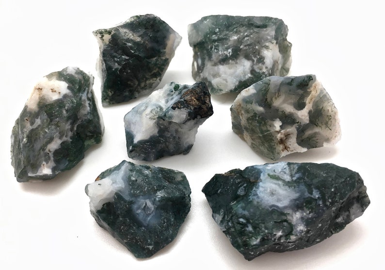 Raw Moss Agate Stone Raw Stones Raw Moss Agate Crystal Healing Crystals and Stones Moss Agate Stone Rough Moss Agate Crystal image 9