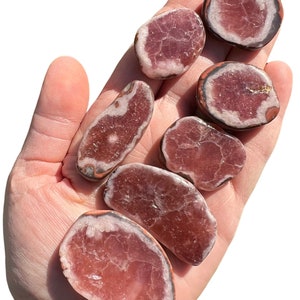 Rebanada de cristal pulido de amatista roja - ¡RARO! - Losa de piedra de amatista roja - Varios tamaños disponibles - Amatista y hematita - Amatista pulida