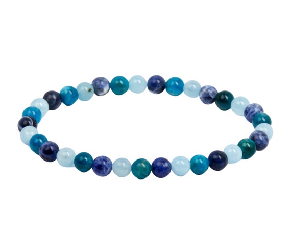 Third Eye Chakra Bracelet - AJNA - Sodalite & Amethyst - Golden Lotus Mala