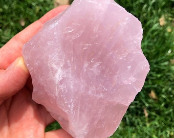 Raw Rose Quartz Crystal (0.5" - 7") Grade A Rose Quartz Stone - Raw Pink Quartz Crystal - Rough Rose Quartz Healing Crystal for Heart Chakra