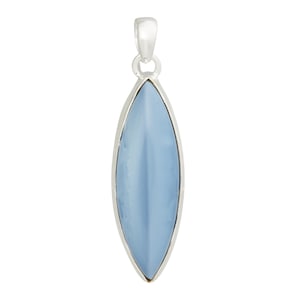 Owyhee Blue Opal Pendant Sterling Silver - Owyhee Blue Opal jewelry - Owyhee Blue Opal Necklace - Crystals and Stones 776 image 1