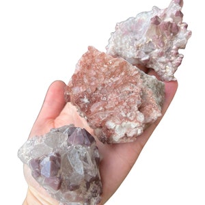 Lithium Quartz Cluster Lithium Quartz Crystal Raw Lithium Quartz Crystal Cluster Rough Pink Lithium Quartz Natural Brazilian Quartz image 8