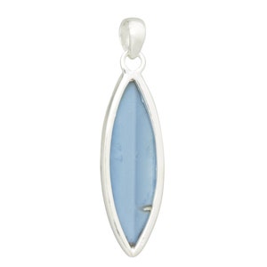 Owyhee Blue Opal Pendant Sterling Silver - Owyhee Blue Opal jewelry - Owyhee Blue Opal Necklace - Crystals and Stones 776 image 2