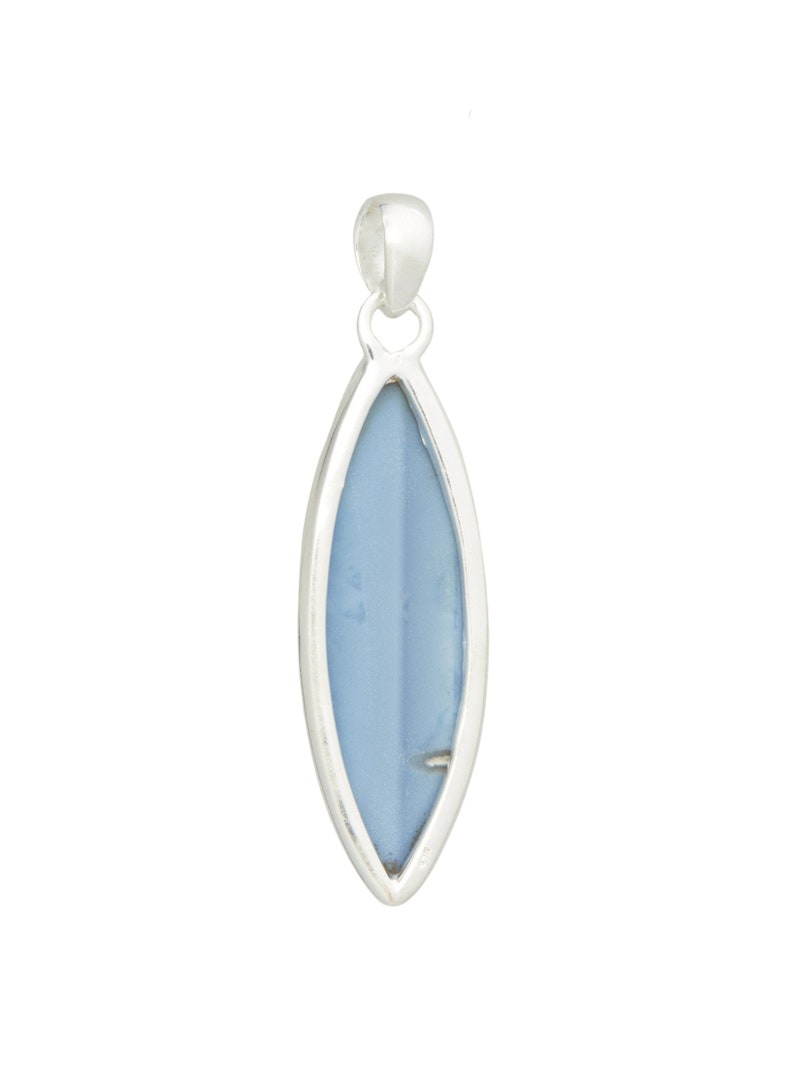 Owyhee Blue Opal Pendant Sterling Silver - Owyhee Blue Opal jewelry - Owyhee Blue Opal Necklace - Crystals and Stones 776 image 2