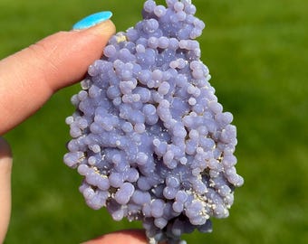 Raw Grape Agate Stone - Raw Purple Chalcedony - Raw Grape Agate Specimen - Botryoidal Chalcedony Specimen - Rare Crystal - Purple Agate