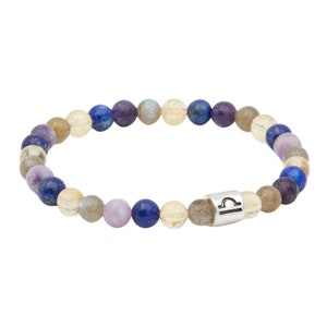 Libra Bracelet Elastic - Libra Zodiac Bracelet - Libra Crystal Bracelet - Libra Zodiac Sign Bracelet - Astrology Gift - Libra Crystals