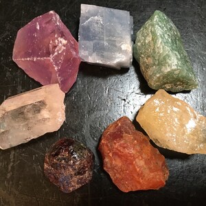 7 Chakra Stones Set - Mixed Natural Tumbled Crystals, Approx 160g, Includes Rose Quartz, Amethyst, Clear Quartz & More 10 thumbnail image