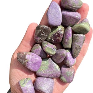 Atlantisite Tumbled Stone - Grade AA Atlantisite - Multiple Sizes Available - Atlantisite Tumbled Crystal - Stichtite & Serpentine Crystals