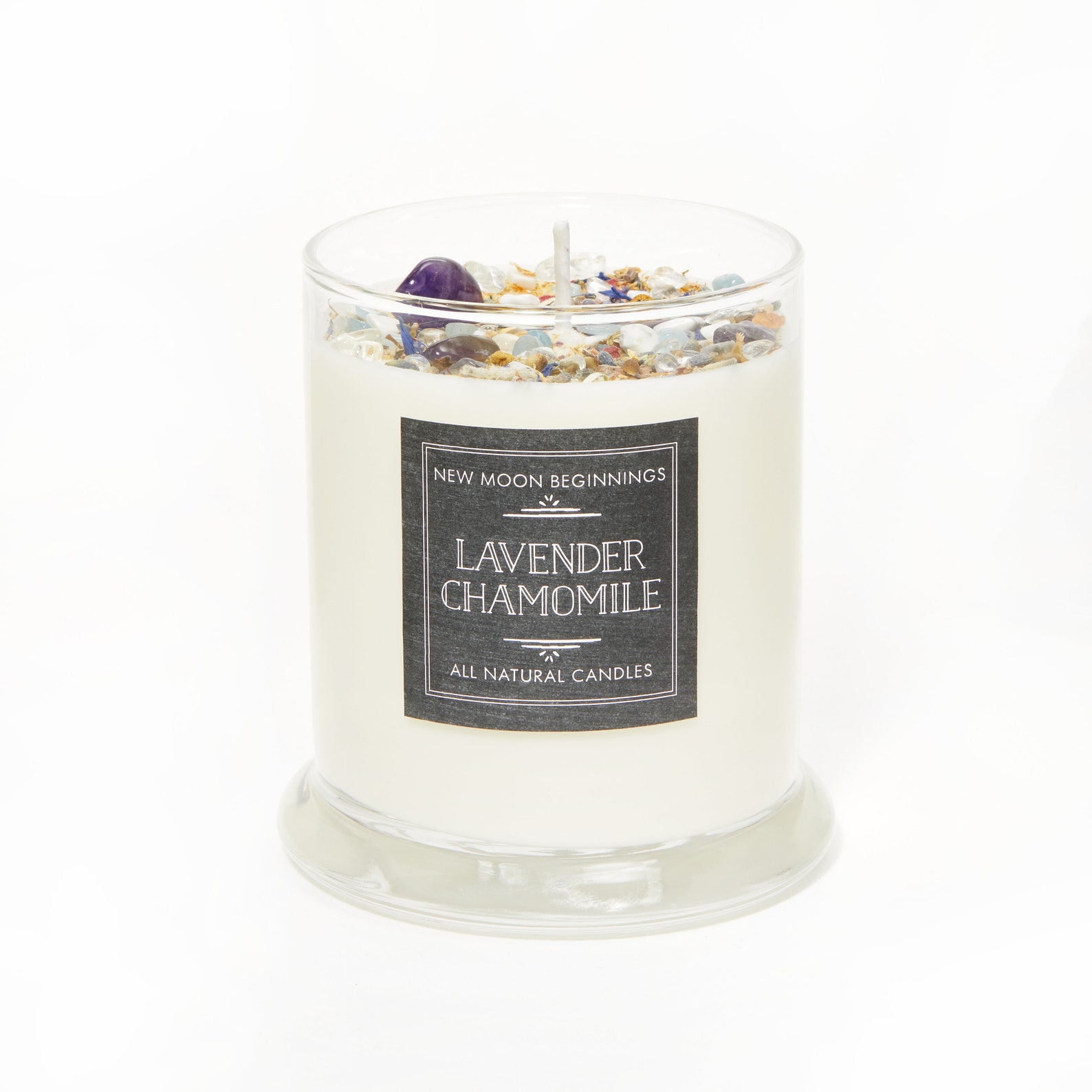 Lavender Chamomile Candles Crystal & Herb Tealight Candles Etsy