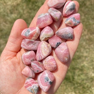 Rhodochrosite Tumbled Crystal 0.5 1.5 Grade AA Tumbled Rhodochrosite Stone Pink Rhodochrosite Gemstone Heart Healer Crystal image 5