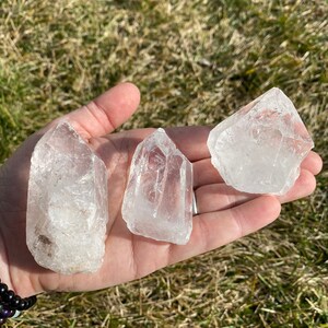 Clear Quartz Crystal Point Grade AB Quartz Raw Quartz Point Crystal Crystal Quartz Genuine Brazilian Quartz Quartz Crystal Point image 8