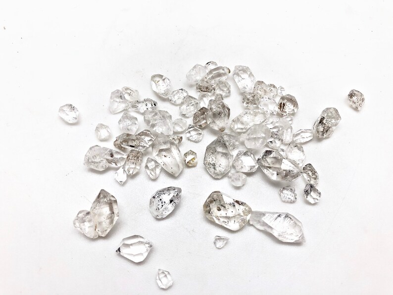 Raw Herkimer Diamond Crystals Grade A Natural Herkimer Diamonds 5mm 15mm Herkimer Diamond Quartz Crystals Herkimer Diamond Raw image 3