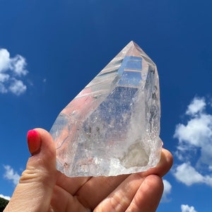 Standing Lemurian Quartz Point - Natural Lemurian Quartz Crystal - Unique Lemurian Quartz Crystal Point - Standing Lemurian Crystal - 23