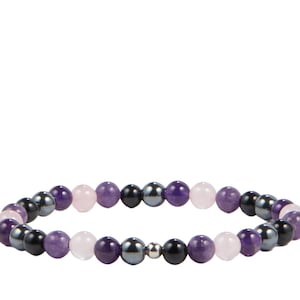Empath Protection Bracelet - Elastic Bracelet - Empath Support Bracelet - Empath Protection Crystals - Crystal Bracelet for Protection