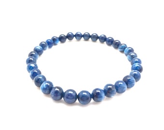 Blauwe kyanietarmband - elastische armband - natuurlijke blauwe kyanietsieraden - stretcharmband - sierlijke armband - echte kyaniet-edelsteen