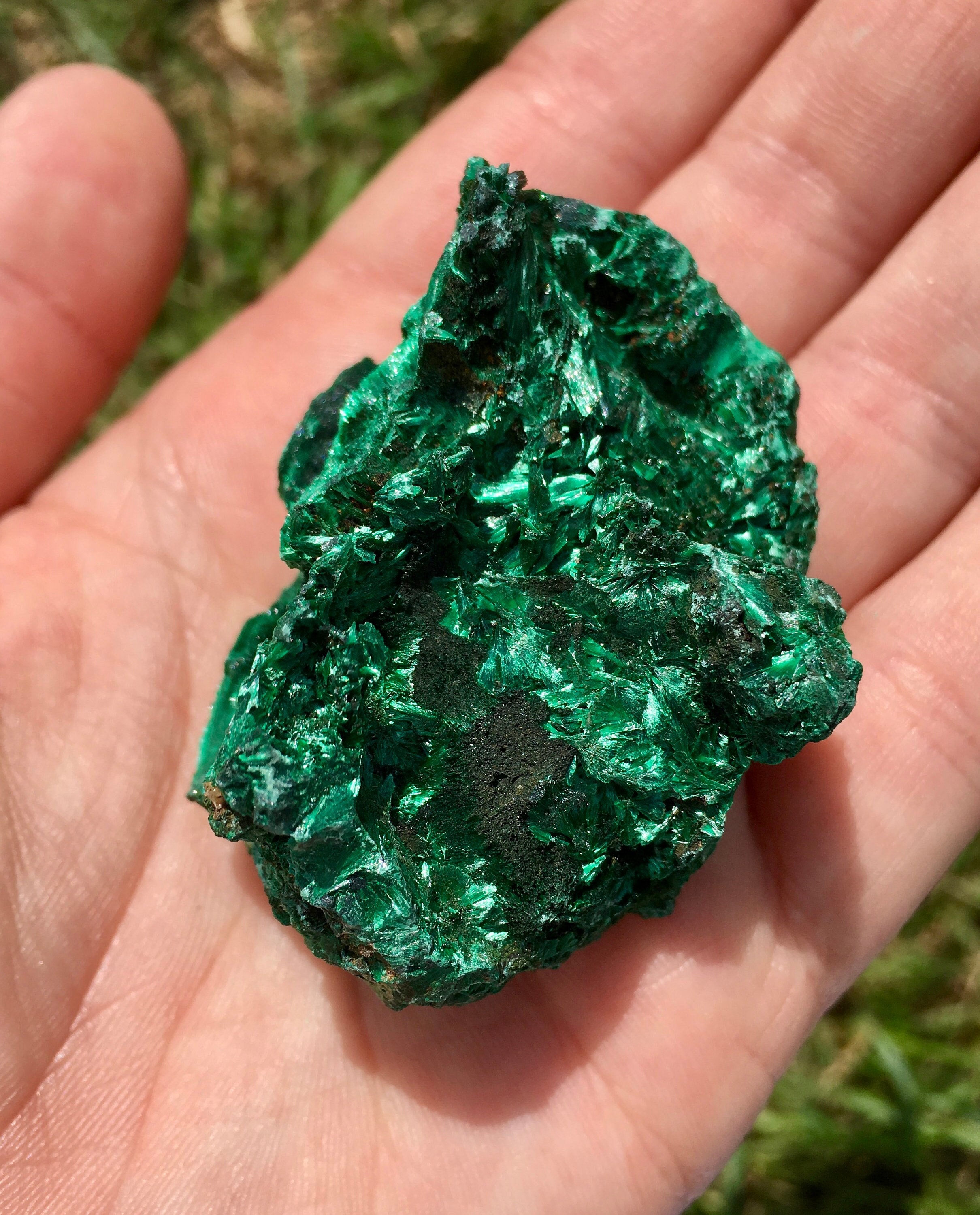 マラカイト原石 - ベルベットマラカイトクリスタル - マラカイト原石