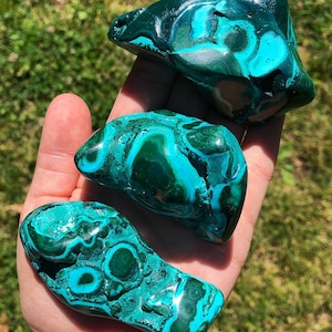 Chrysocolla Malachite Stone - Malachite Chrysocolla Crystal - Polished Chrysocolla Malachite Chunks - Natural Chrysocolla & Malachite