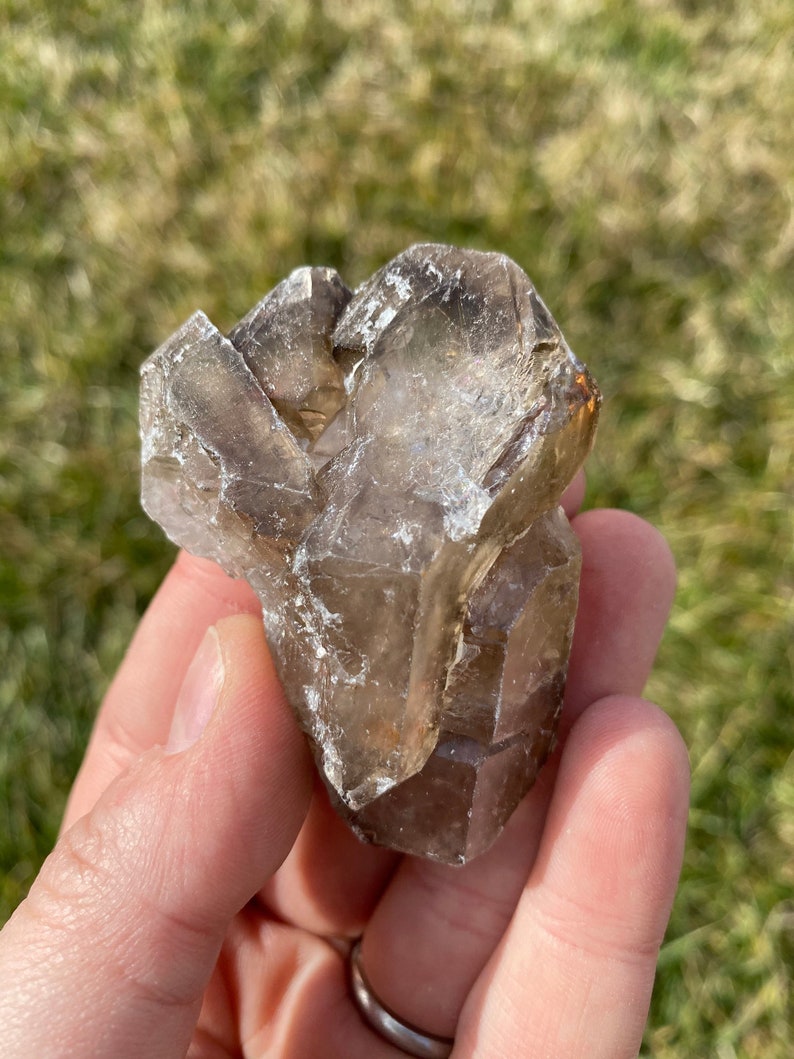 Raw Smoky Elestial Quartz Crystal Elestial Quartz Cluster Raw Smoky Quartz Stone Smoky Quartz Crystal Points Smoky Elestial Cluster image 5