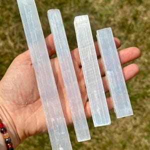 Selenite Wand - You Choose the Size! - Selenite Crystal Wand - Natural Crystal Wand - Selenite Slab - Genuine Selenite Crystal - Stone Wand