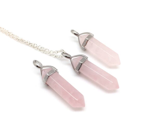 Buy Rose Quartz Heart Necklace Heart Shape Necklace Natural Rose Quartz  Necklace Rose Quartz Jewelry Online in India - Etsy