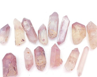 Raw Lithium Quartz Point (0.5" - 4") Raw Lithium Quartz Crystal Point - Rough Lavender Lithium Quartz - Natural Lithium Quartz Point