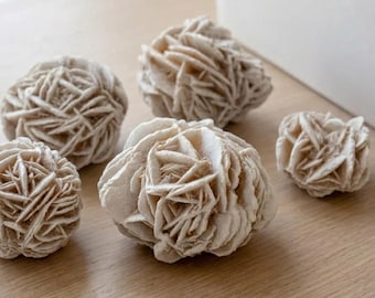 Selenite Rosa del Deserto Grezza - Grappolo di Selenite Rosa - Cristallo di Selenite Naturale - Cristalli e Pietre - Grappolo di Rosa del Deserto in Gesso Grezzo