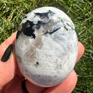 Pietra di Luna Arcobaleno - Pietra di Luna - Cristallo di Luna Arcobaleno Lucido - Pietra della Preoccupazione in Pietra di Luna Arcobaleno