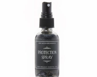 Beschermingsspray - Spray - Lavendel, salie, etherische olie van cederhout - Amethist, zwarte toermalijn, rookkwarts - Black Galaxy Mica Glitter
