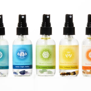 Chakra Spray Set 7 Chakra Spray Seven Chakra Body Spray Body Mist Chakra Balancing Chakra Spray Set Aromatherapy Spray image 1